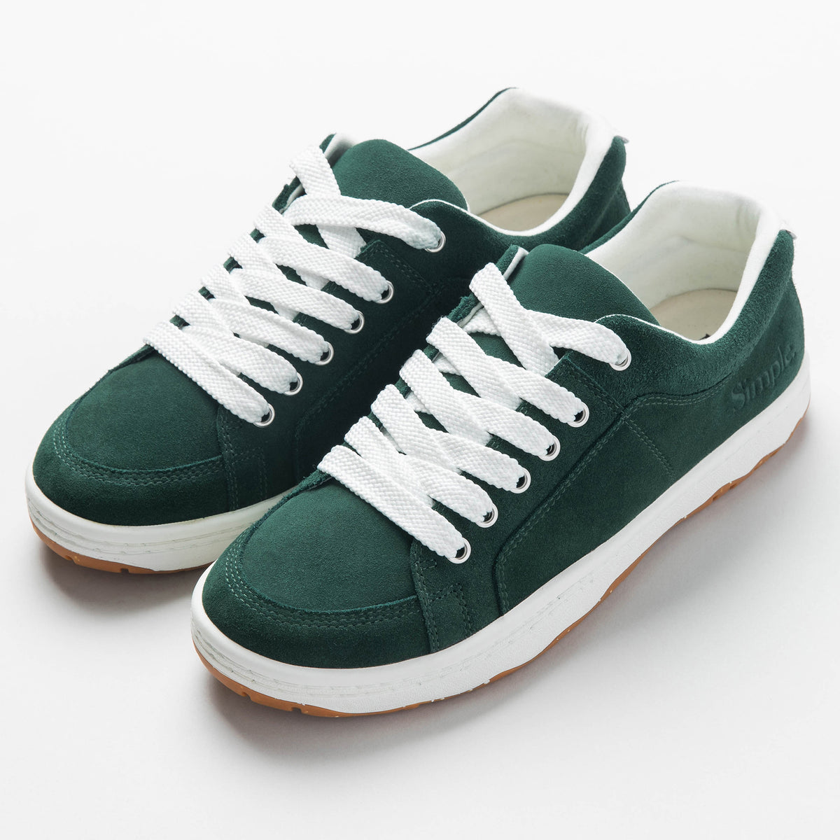 Suede Stitches Sneaker Green and Ocre