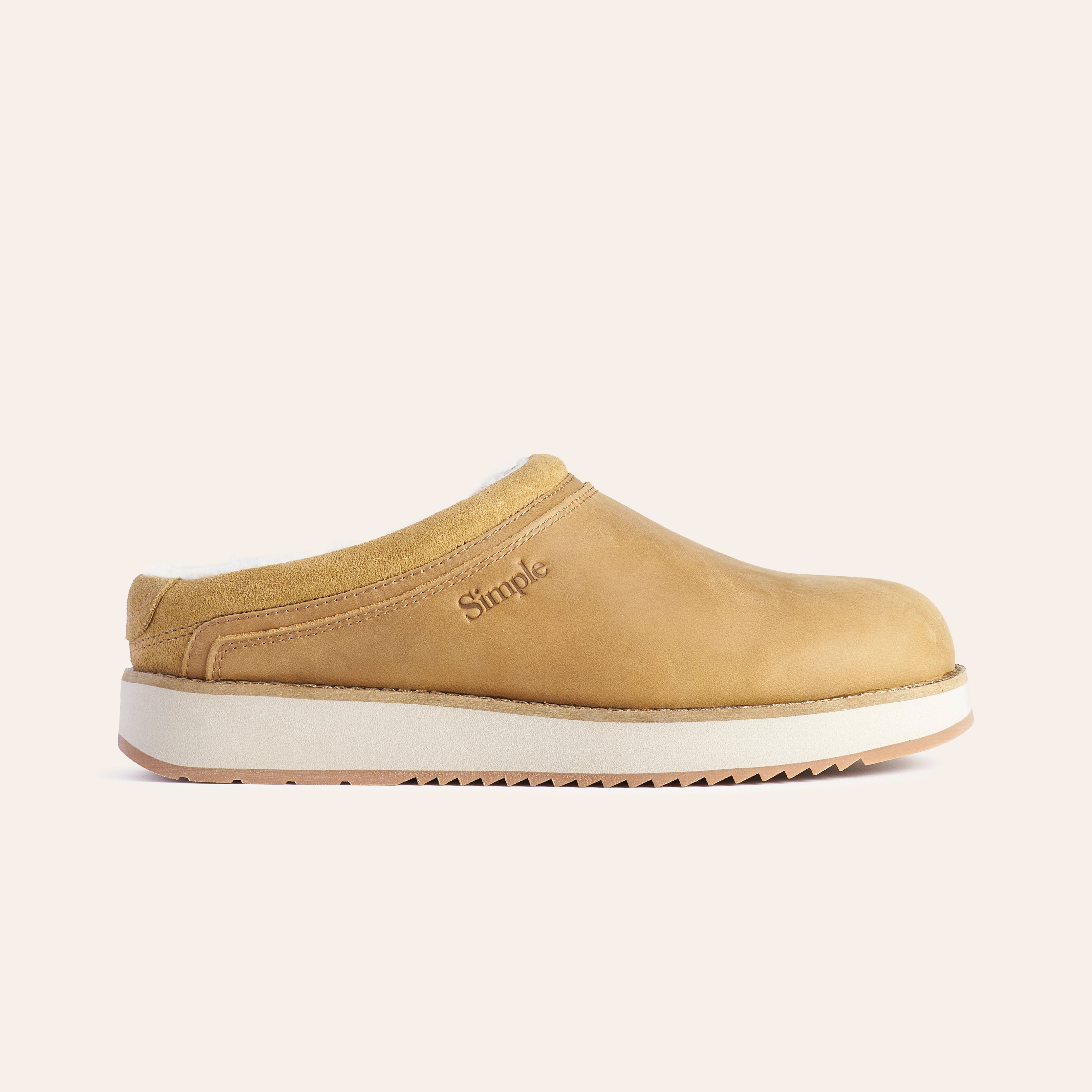Classic Suede And Shearling Clog Right Image