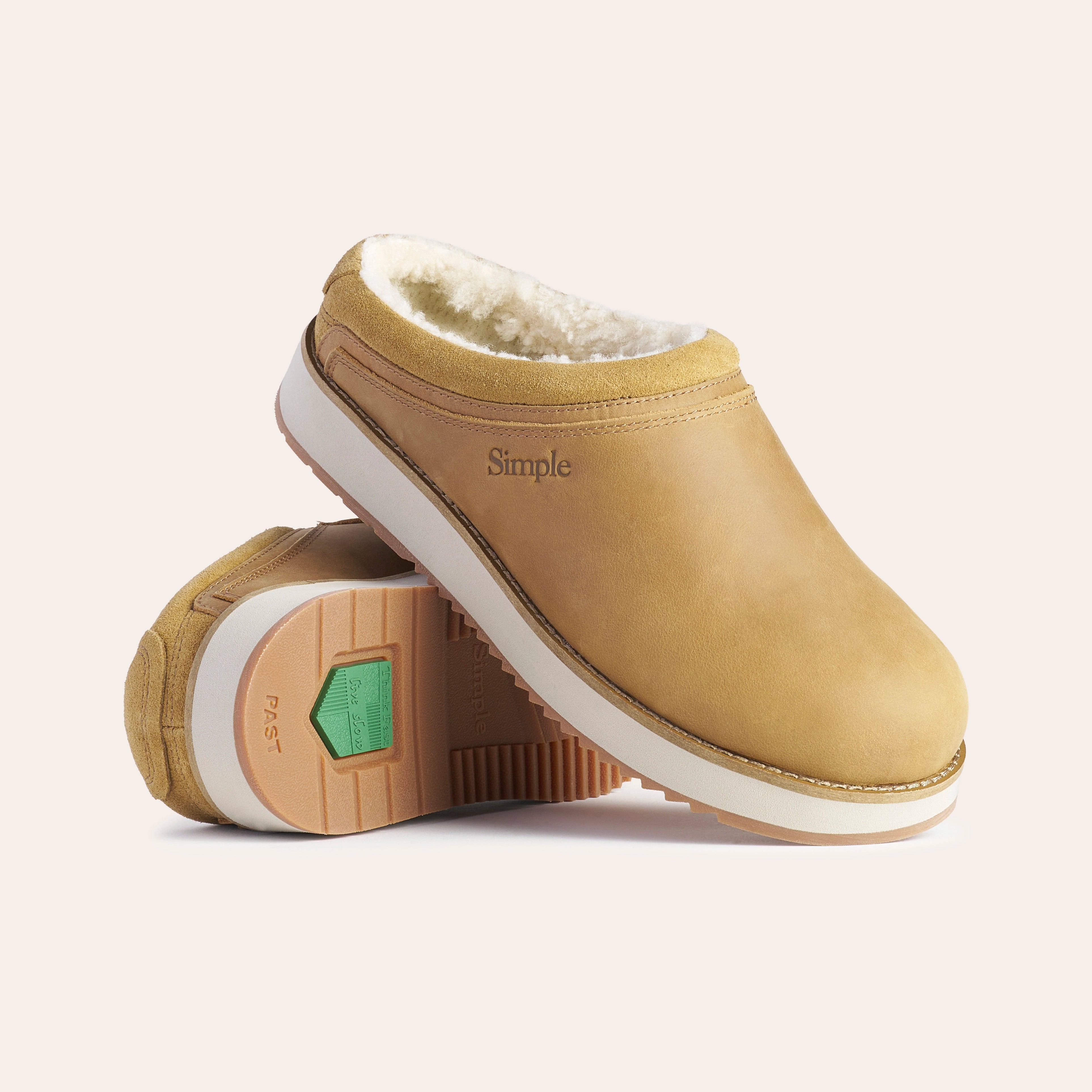 Classic Suede And Shearling Clog Top Profile Image