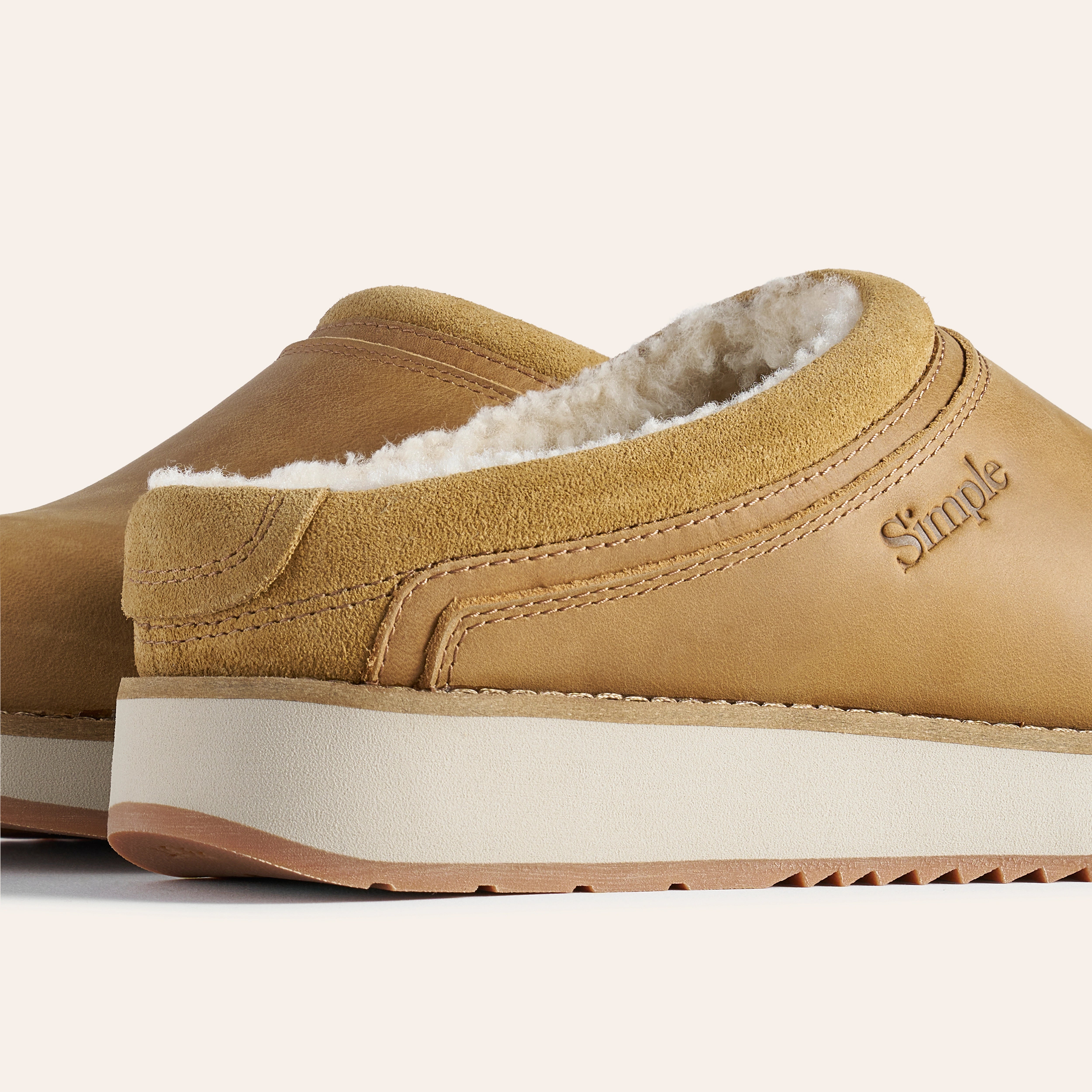 Classic Suede And Shearling Clog Back Image