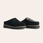Suede And Shearling Clog Side Profile Image