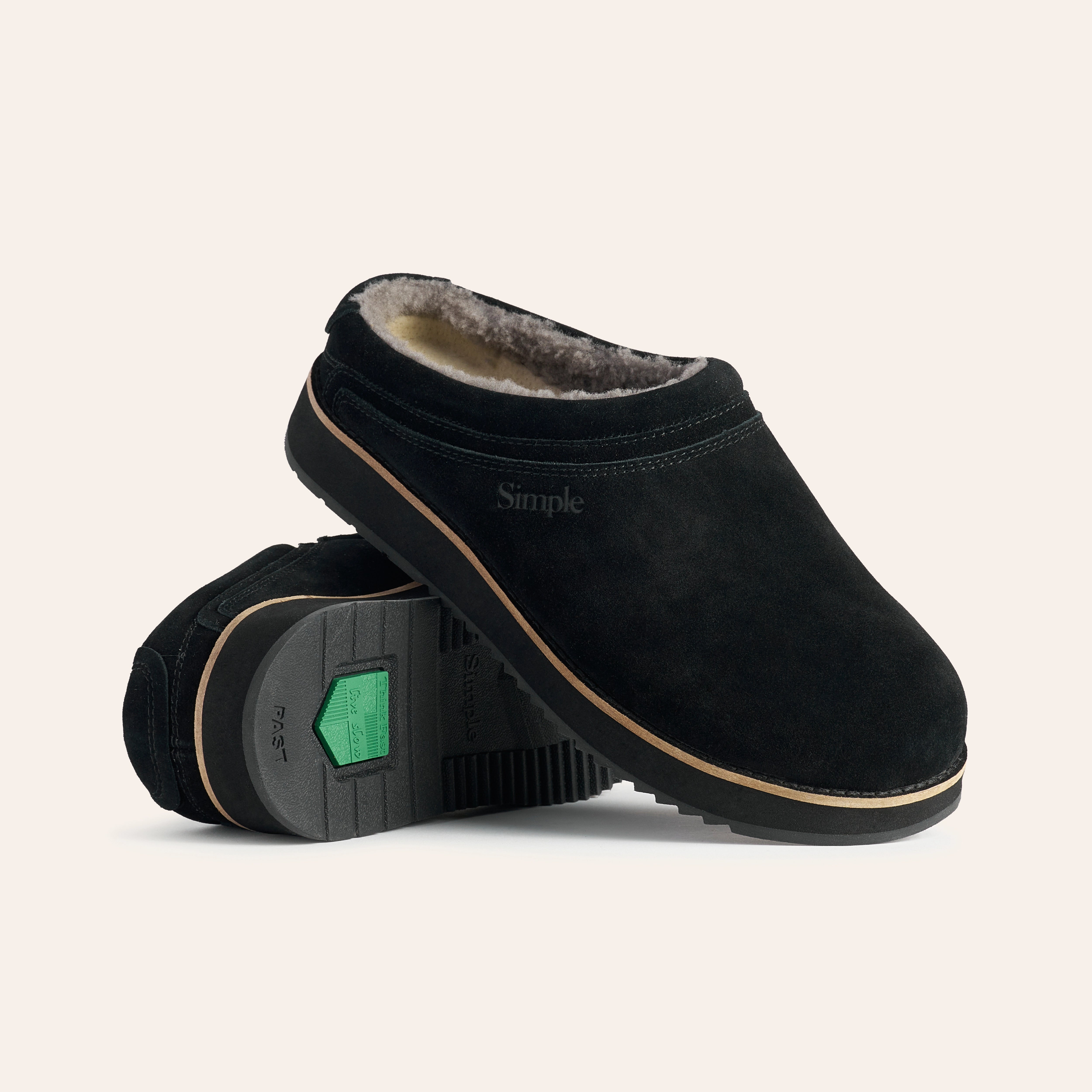 Suede And Shearling Clog Top Profile Image