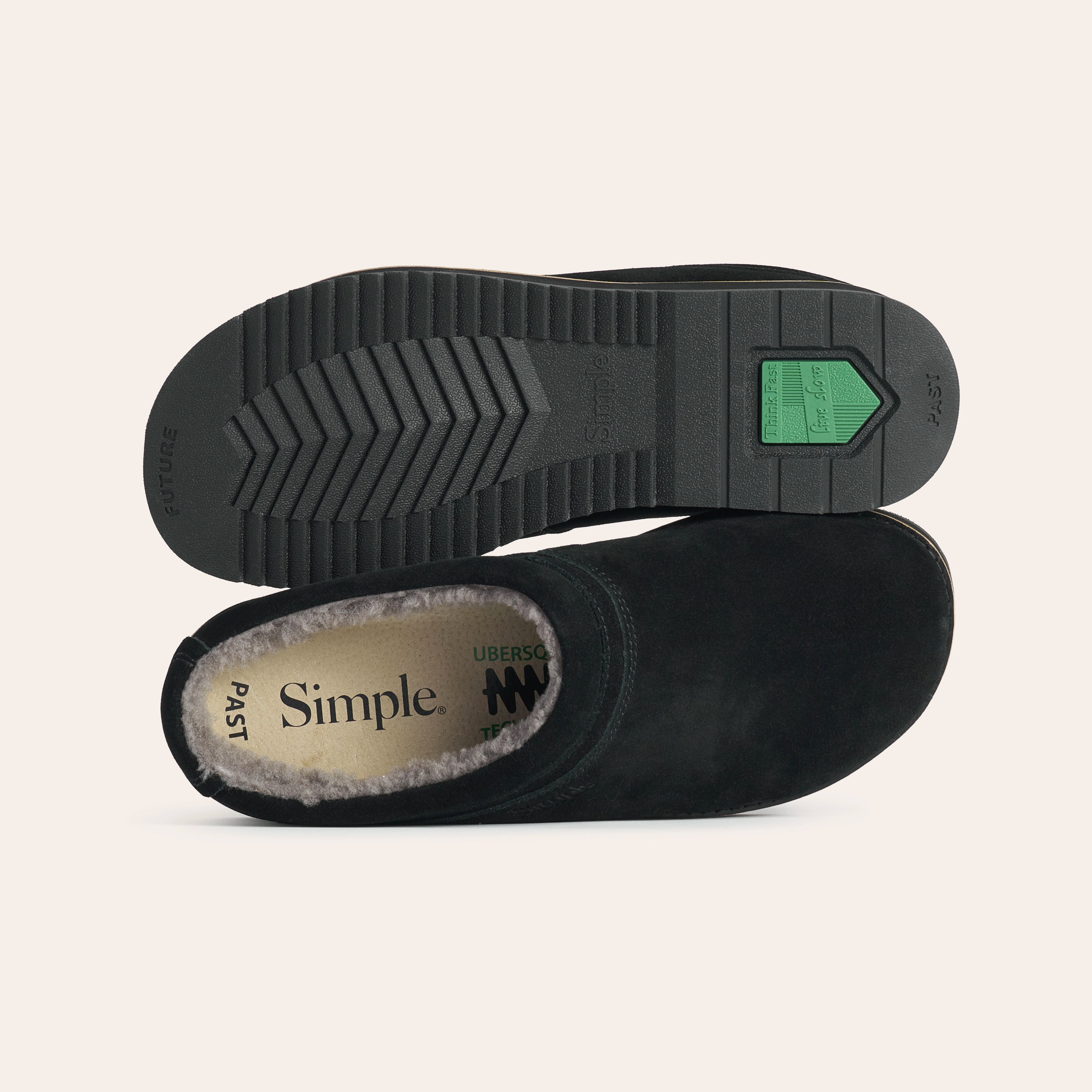 Suede And Shearling Clog Back Pair Image