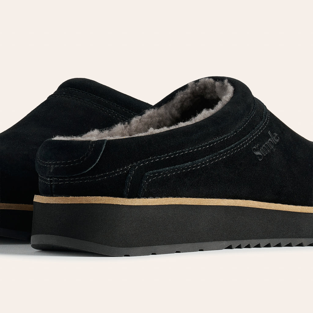 Suede And Shearling Clog Back Image