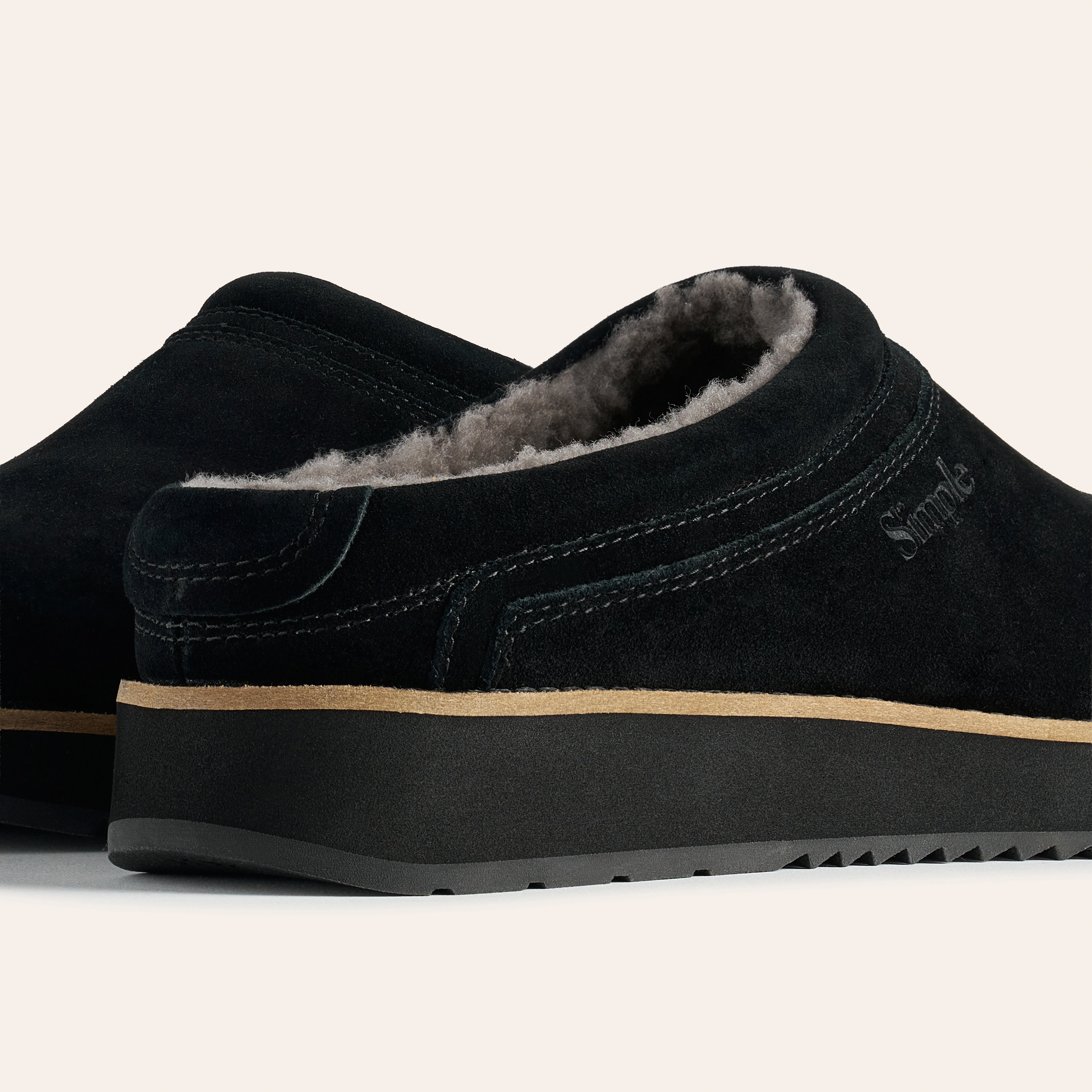 Suede And Shearling Clog Back Image
