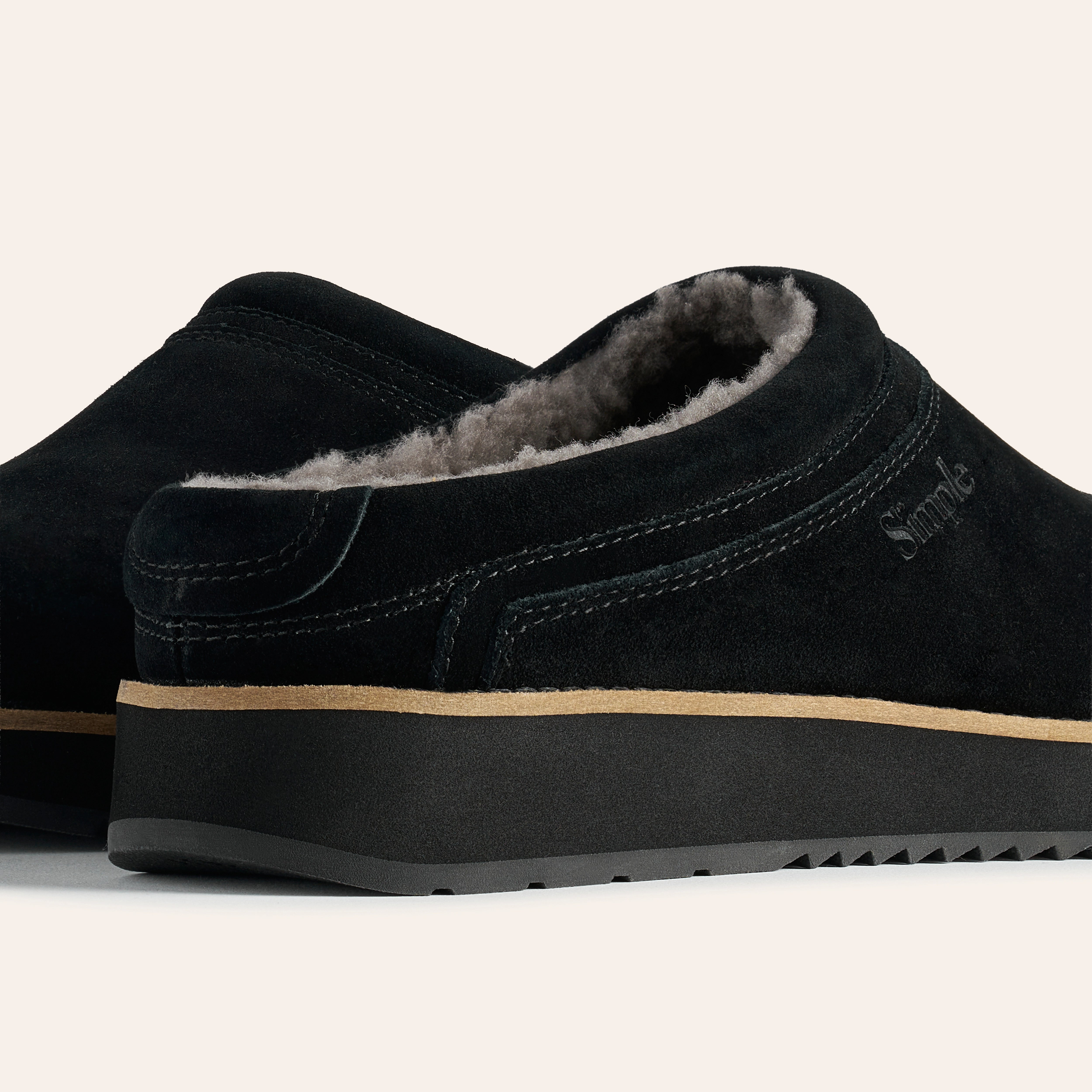 Suede And Shearling Clog Back Image